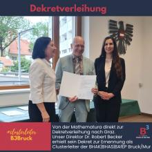 Dekretverleihung für Dr. Becker 