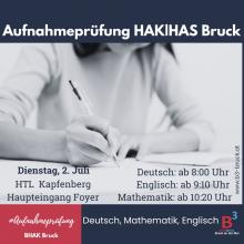 Aufnahmeprüfungen HAK/HAS
